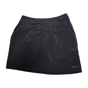 Orvis Black Performance Skort Womens S Golf Athletic Travel Stretch Skirt Shorts